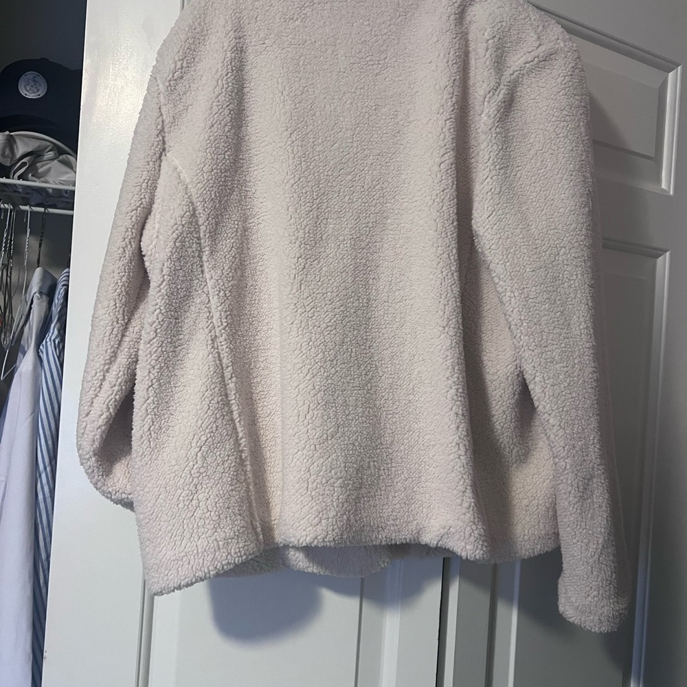 NWT New with Tags Banana Republic White Fleece Jacket Size XL - Picture 4 of 5